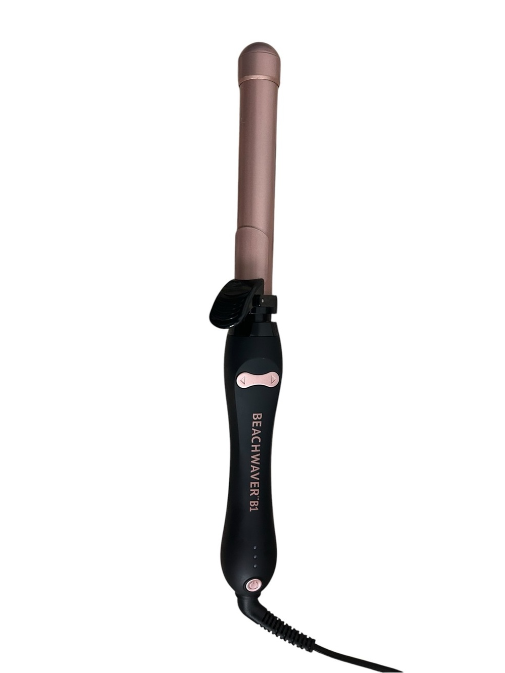 Beachwaver B1 1” Rotating Curling Iron Automatic Hair Curler Black Rose Gold